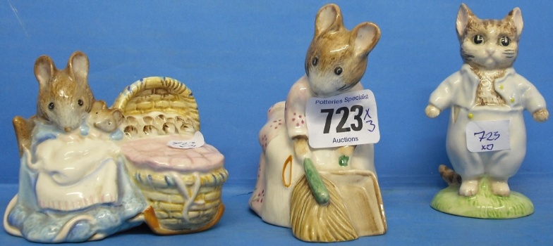 Appraisal: Beswick Beatrix Potter Figures Hunca Munca BP B Tom Kitten