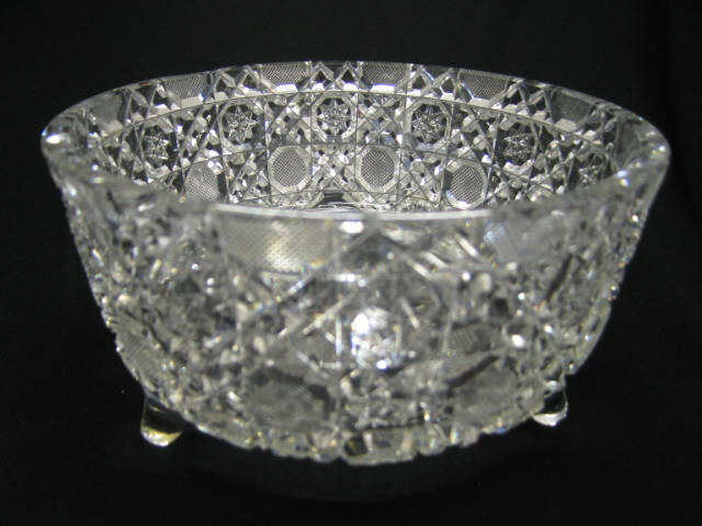 Appraisal: Brilliant Period Cut Glass Footed Bowl starburst cane