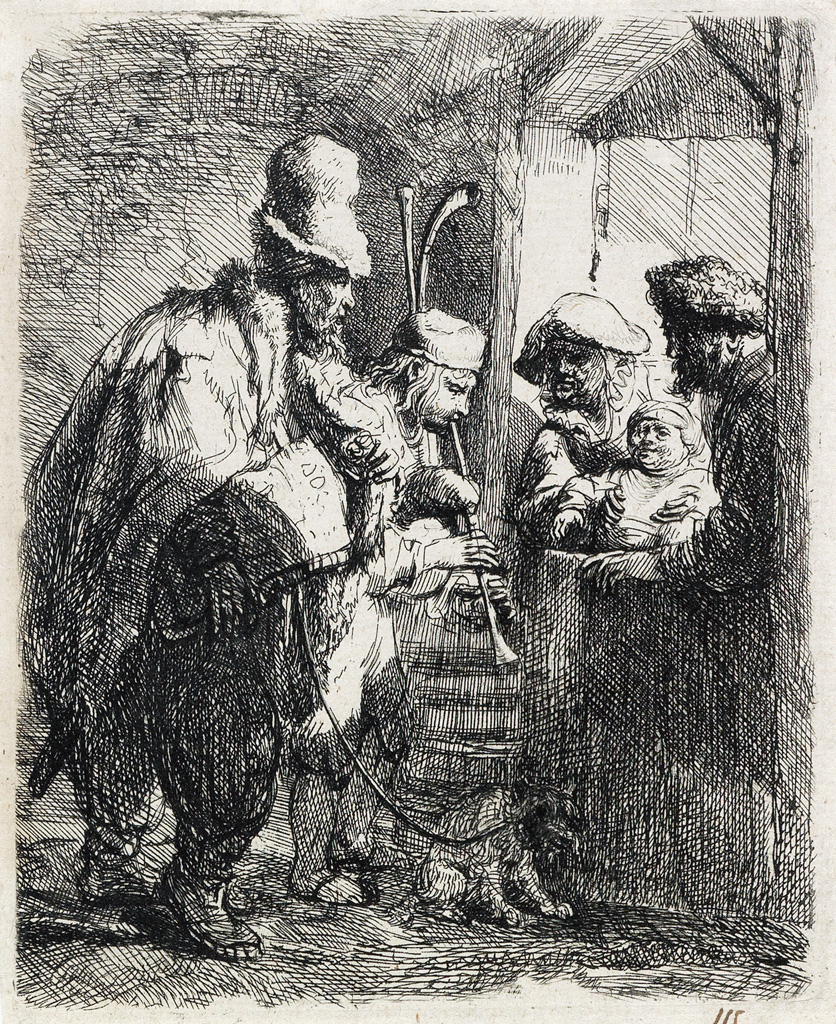 Appraisal: REMBRANDT VAN RIJN The Strolling Musicians Etching circa x mm