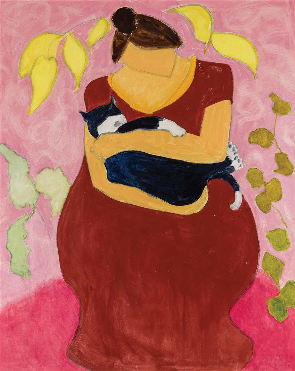 Appraisal: SALLY MICHEL AVERY American - Woman with Cat oil on