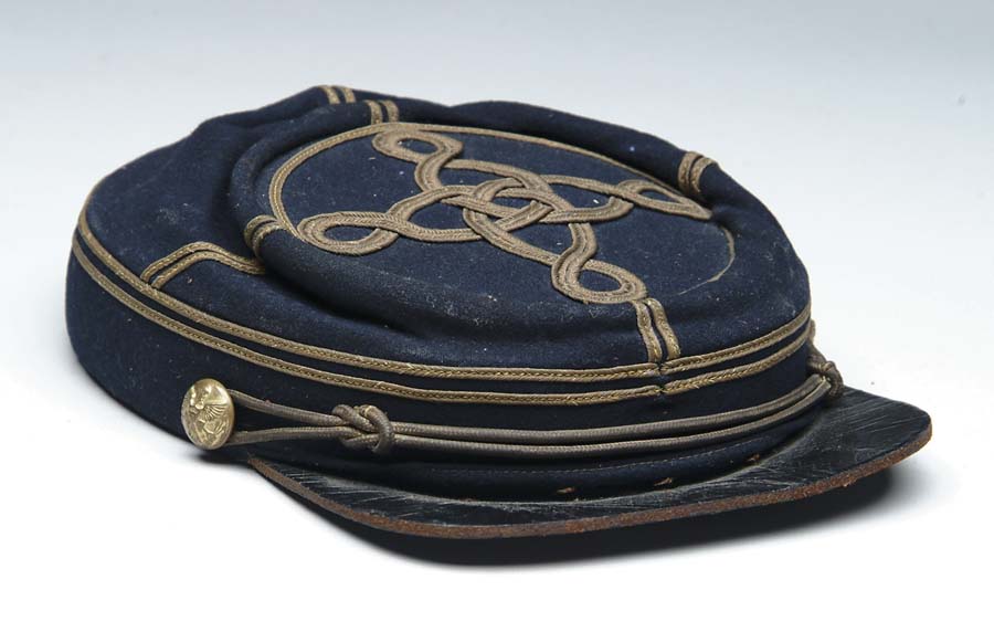 Appraisal: INDIAN WAR ERA OFFICERS KEPI Small dark blue wool kepi