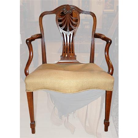 Appraisal: George III Mahogany Armchair Estimate -