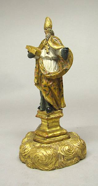 Appraisal: An Italian Baroque parcel gilt and polychrome figure of the