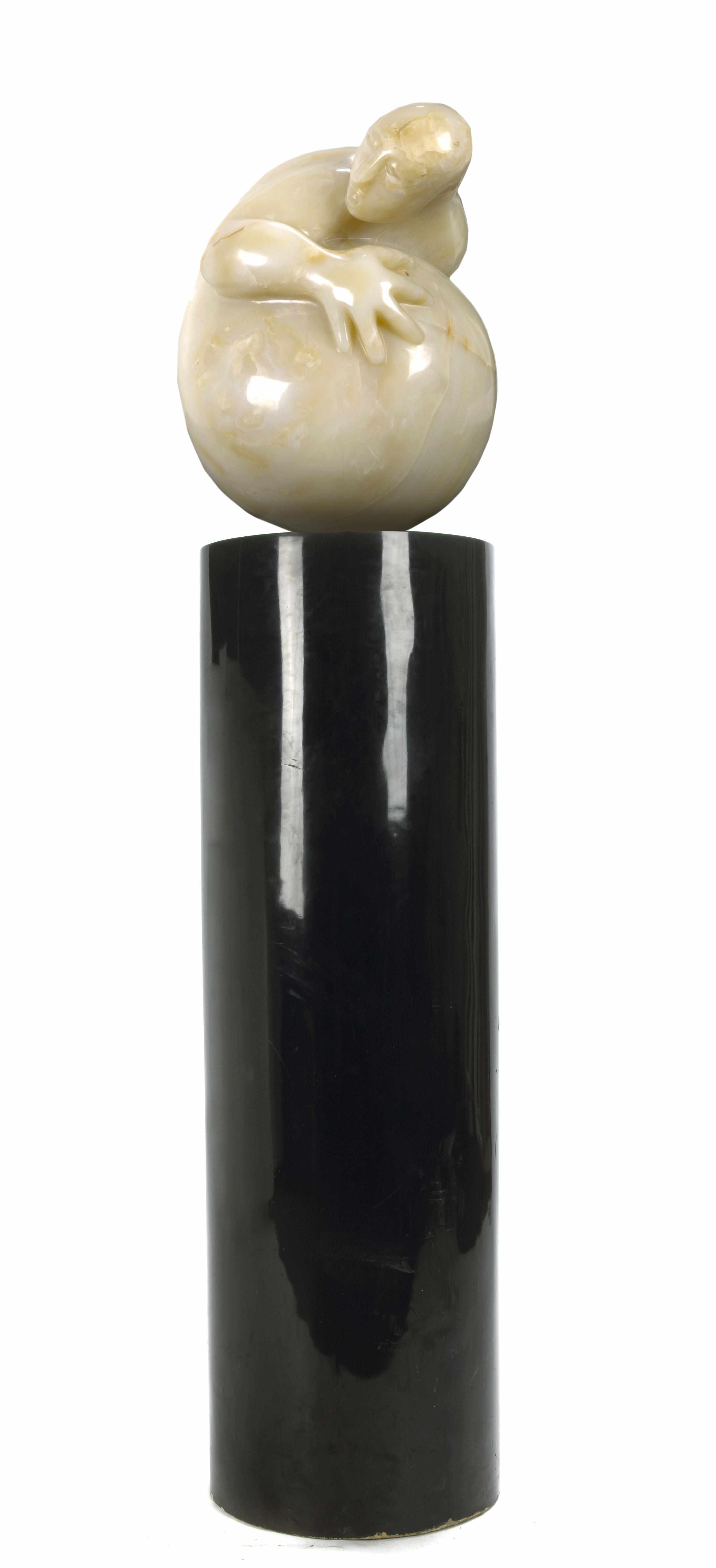 Appraisal: Erwin Binder American - Untitled onyx on lacquered baseoverall height