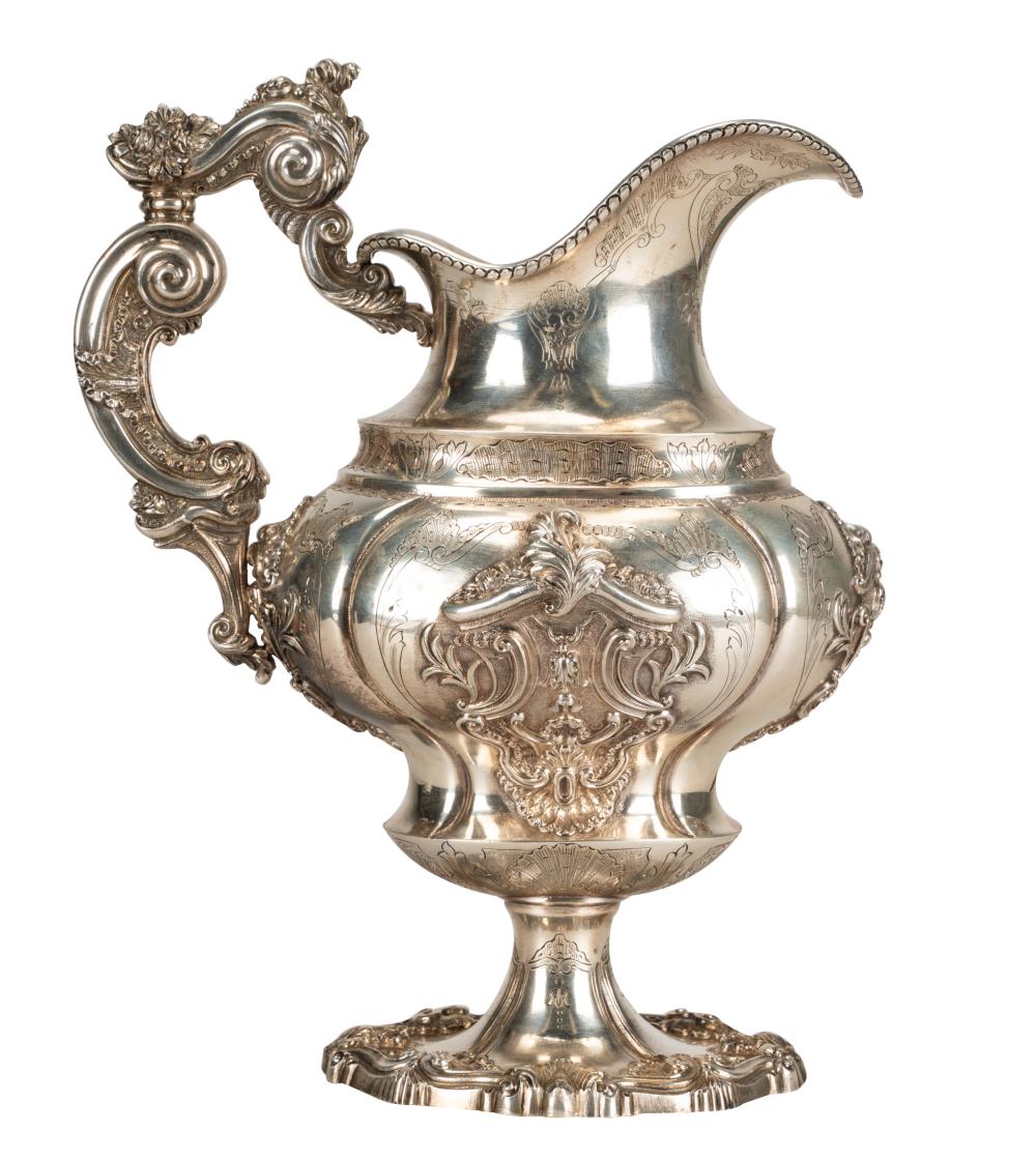 Appraisal: PORTUGESE STERLING PITCHERhallmarked to underside Provenance The Estate of Henry