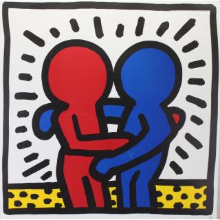 Appraisal: Keith Haring - Framed Print Estate Authorized Stamp in lower