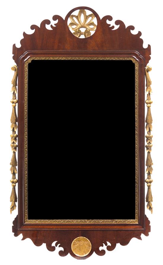 Appraisal: Sale Lot A Chippendale Style Parcel-Gilt Mahogany Mirror th century