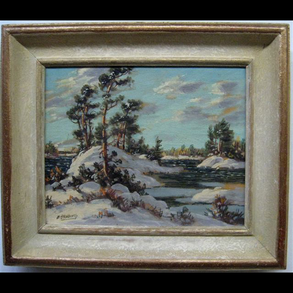 Appraisal: WINTER SCENE - GEORGIAN BAY OTTO PLANDING - CANADIAN OIL