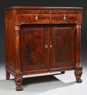 Appraisal: English Carved Mahogany William IV Sideboard c English Carved Mahogany