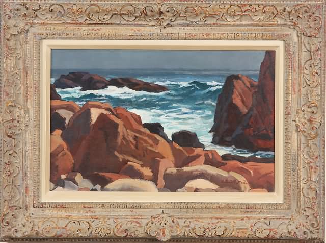 Appraisal: Seascape oil on board x SLR Artist American - S