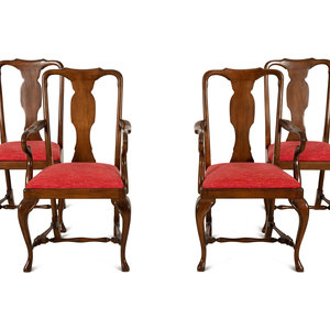 Appraisal: A Suite of Ten Queen Anne Style Mahogany Dining Chairs