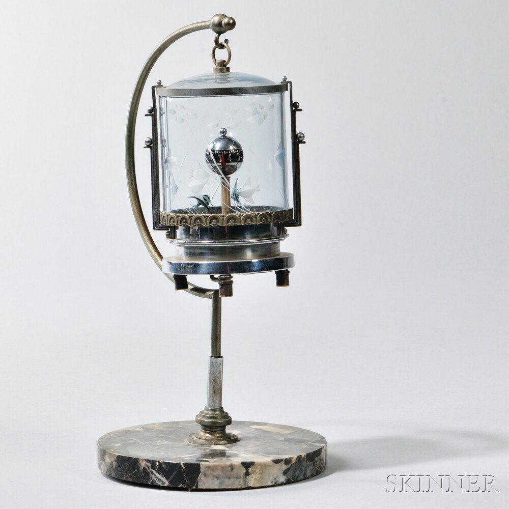 Appraisal: Japanese Art Deco Clock and Stand c marked to underside