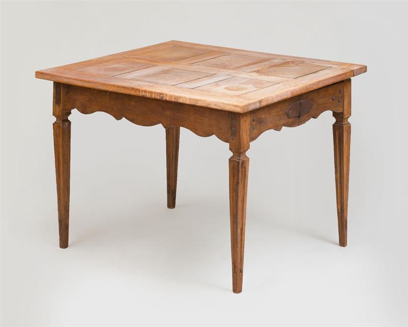 Appraisal: CONTINENTAL RUSTIC STAINED OAK FOLDING TABLE x x in Collection