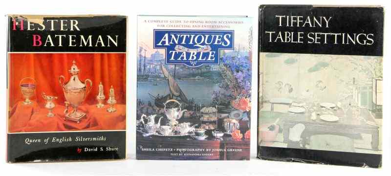 Appraisal: Three Titles on Decorative Antiquesto include TIFFANY TABLE SETTINGS by