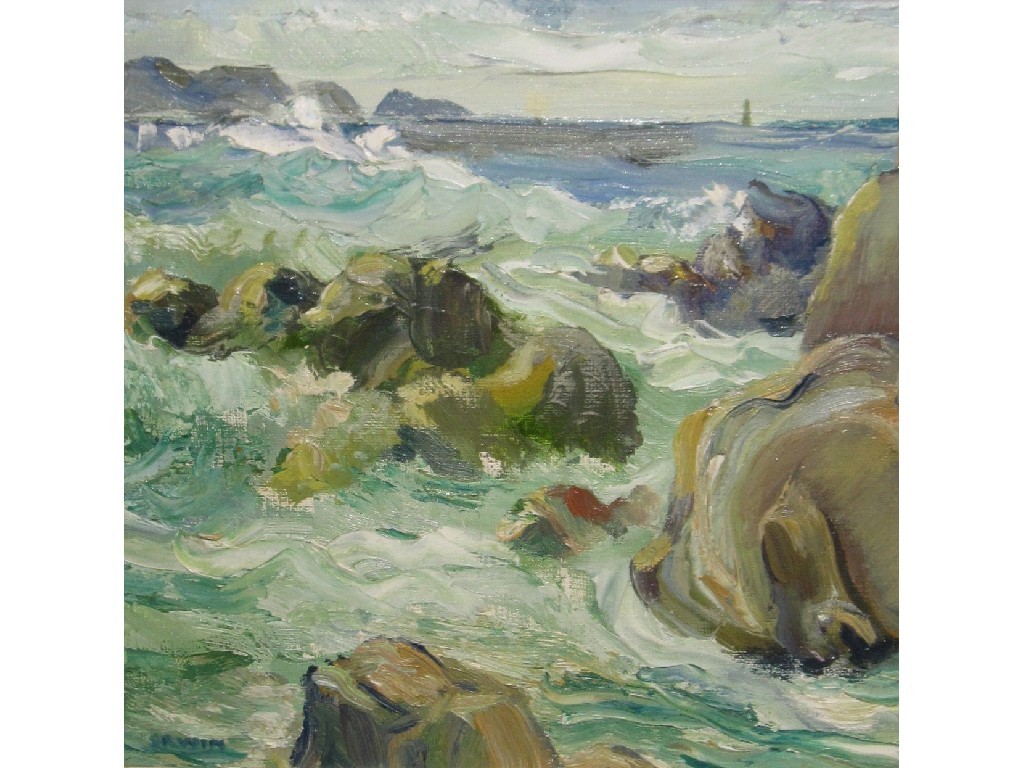 Appraisal: JEAN IRWIN SKERRYVORE FROM TIREE Oil on board signed recto