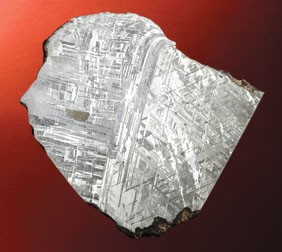 Appraisal: GIBEON ETCHED PARTIAL SLICE OF A METEORITE Iron fine octahedrite