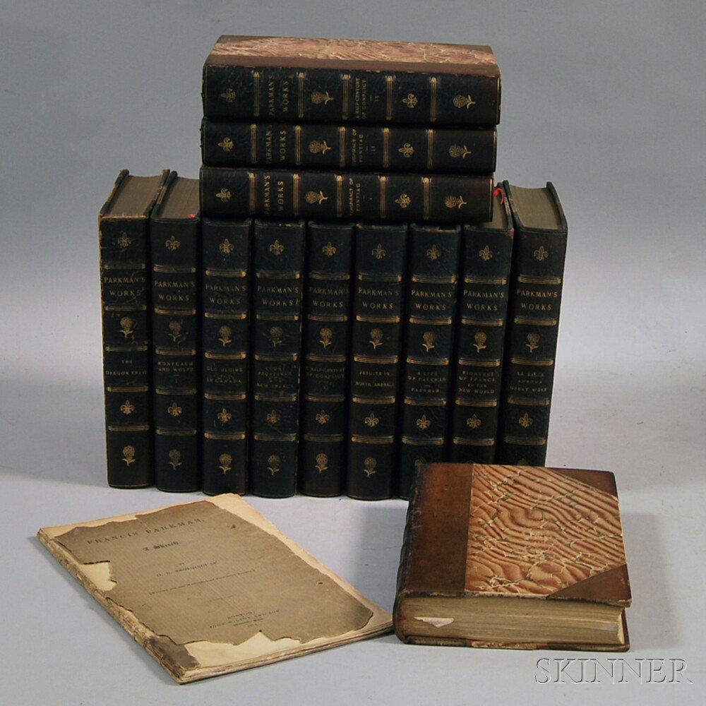 Appraisal: Decorative Bindings Thirteen Volumes Francis Parkman's Works complete -volume set