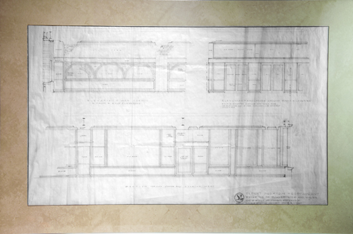 Appraisal: LOUIS H SULLIVAN Elevation of trim for restaurant in building