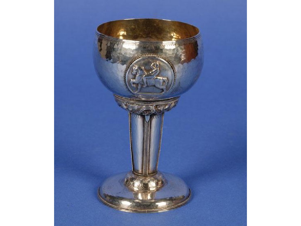 Appraisal: ARTIFICERS GUILD A GOBLET with a shallow circular bowl bearing