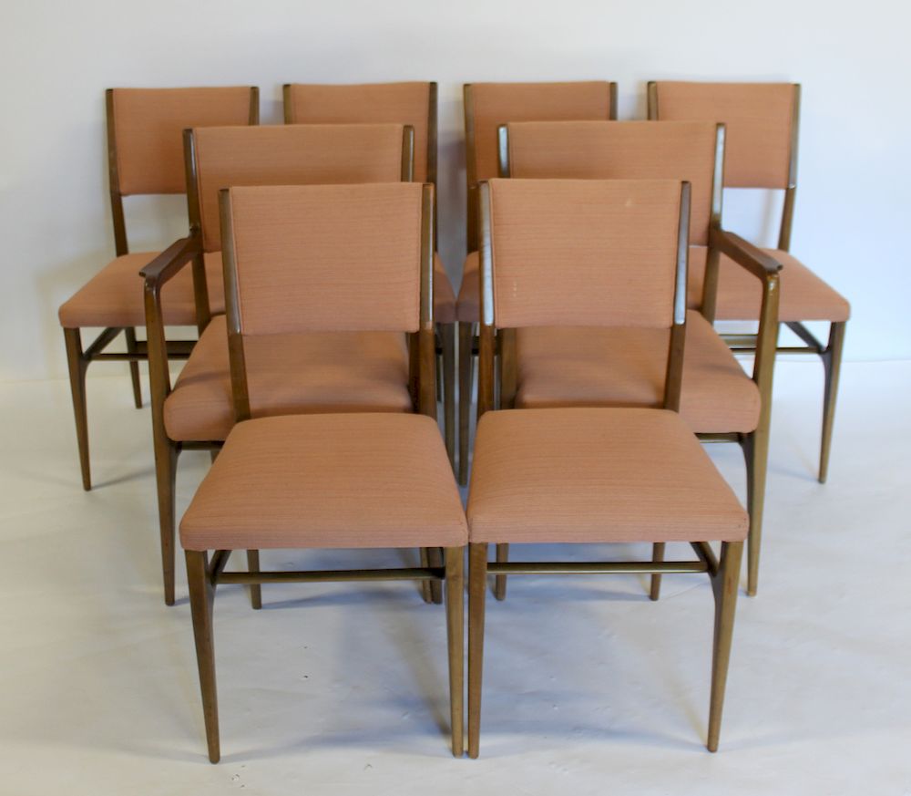 Appraisal: MIDCENTURY Set of Chairs From a Scarsdale estate Dimensions Arm