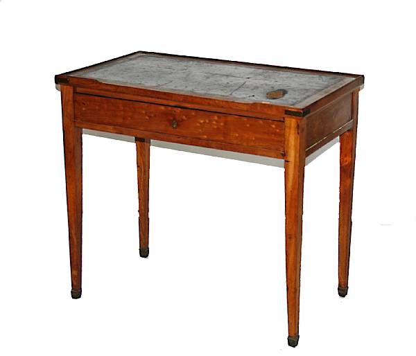 Appraisal: An English mahogany writing table early th century height in