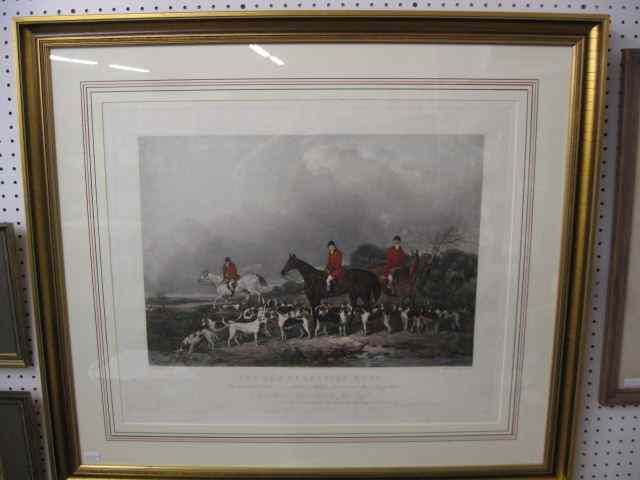 Appraisal: English Fox Hunt Lithograph ''The Old BerkshireHunt'' image area ''