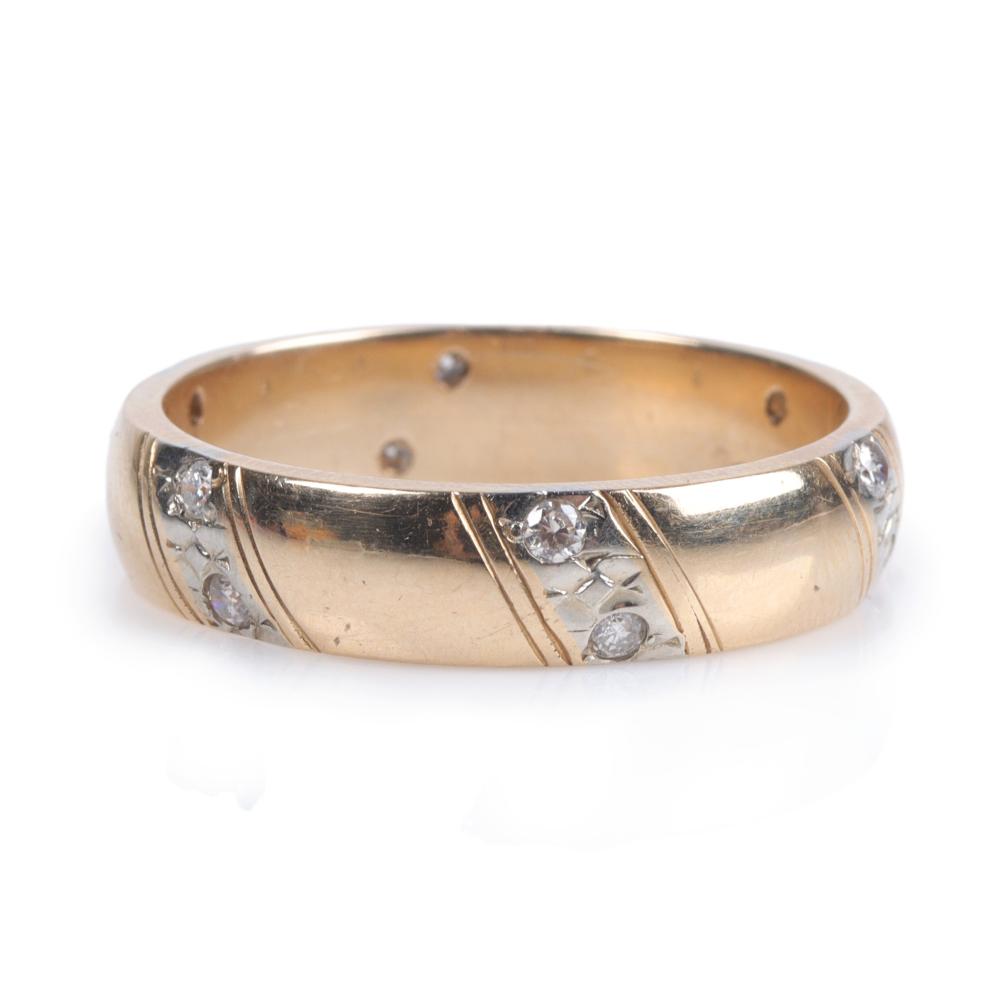 Appraisal: Antique Art Deco k two tone yellow and white gold