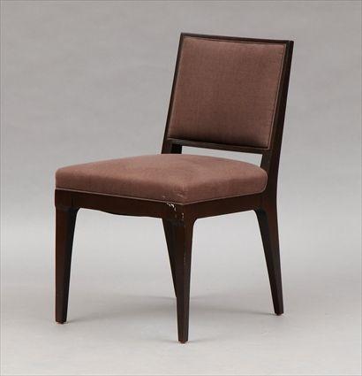 Appraisal: Jean-Michel Frank-Style Stained Oak Side Chair x in