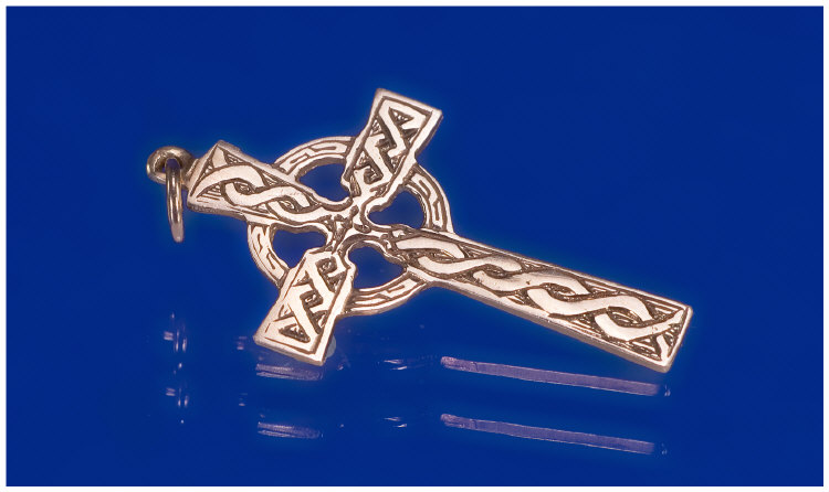 Appraisal: ct Glogau Welsh Gold Rose Gold Cross Fully Hallmarked With