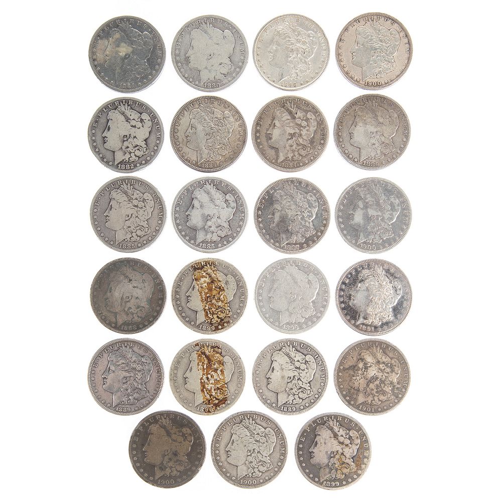 Appraisal: Morgan Silver Dollars - G F G Rim Nick -'