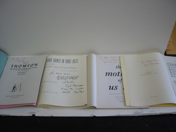 Appraisal: THOMSON VIRGIL Group of printed scores each signed and inscribed