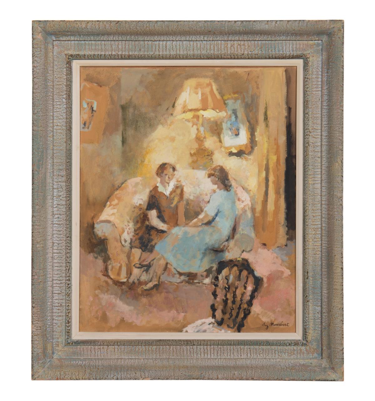 Appraisal: SUZANNE HUMBERT IMPRESSIONIST INTERIOR O B Suzanne Humbert American th