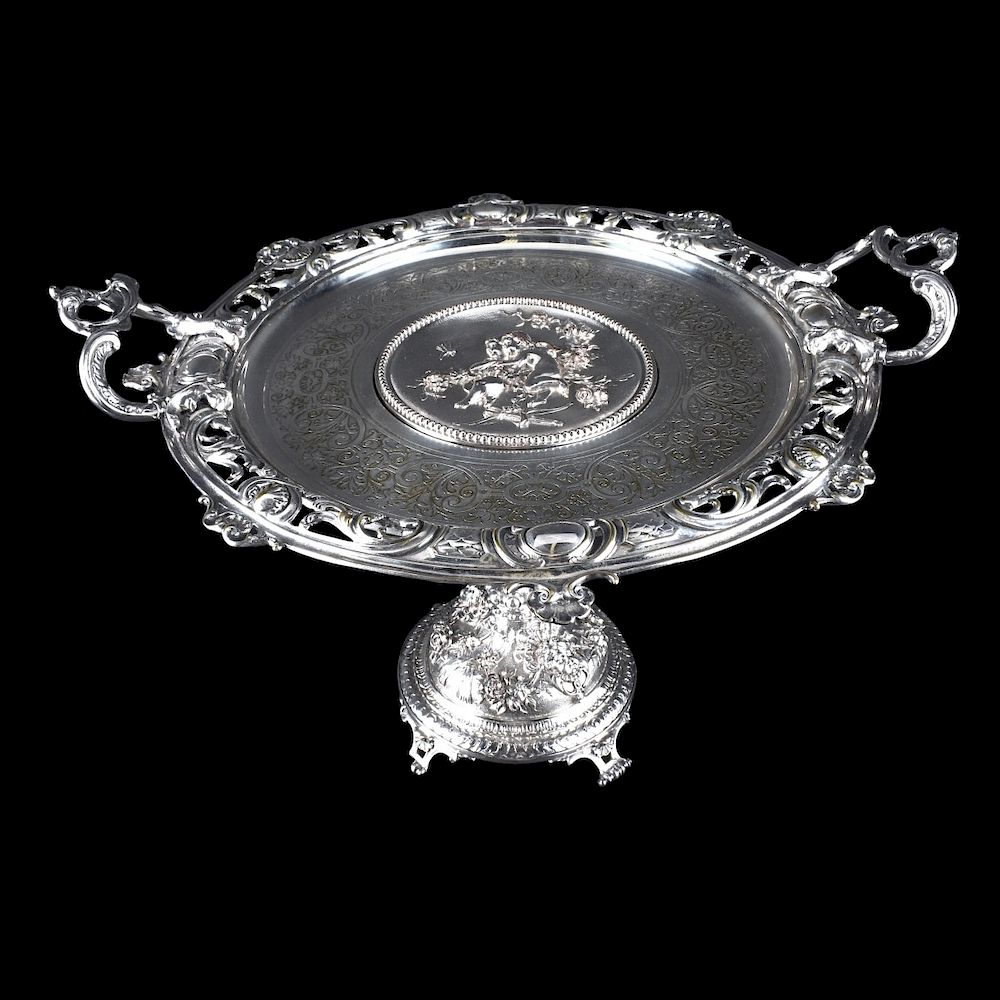 Appraisal: Antique French Silver Plate Centerpiece th Century French Silver Plate