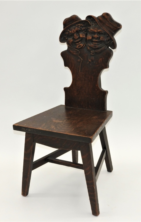 Appraisal: STOMPS BURKHARDT CO OAK GOLLIWOG FIGURAL CHAIR Ohio Circa Carved