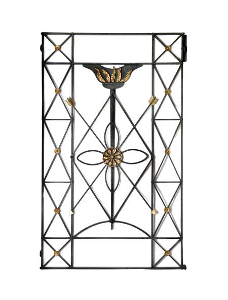 Appraisal: GROUP OF SIX WROUGHT IRON WINDOW GRILLES BY CHRISTOPHER NEVILE