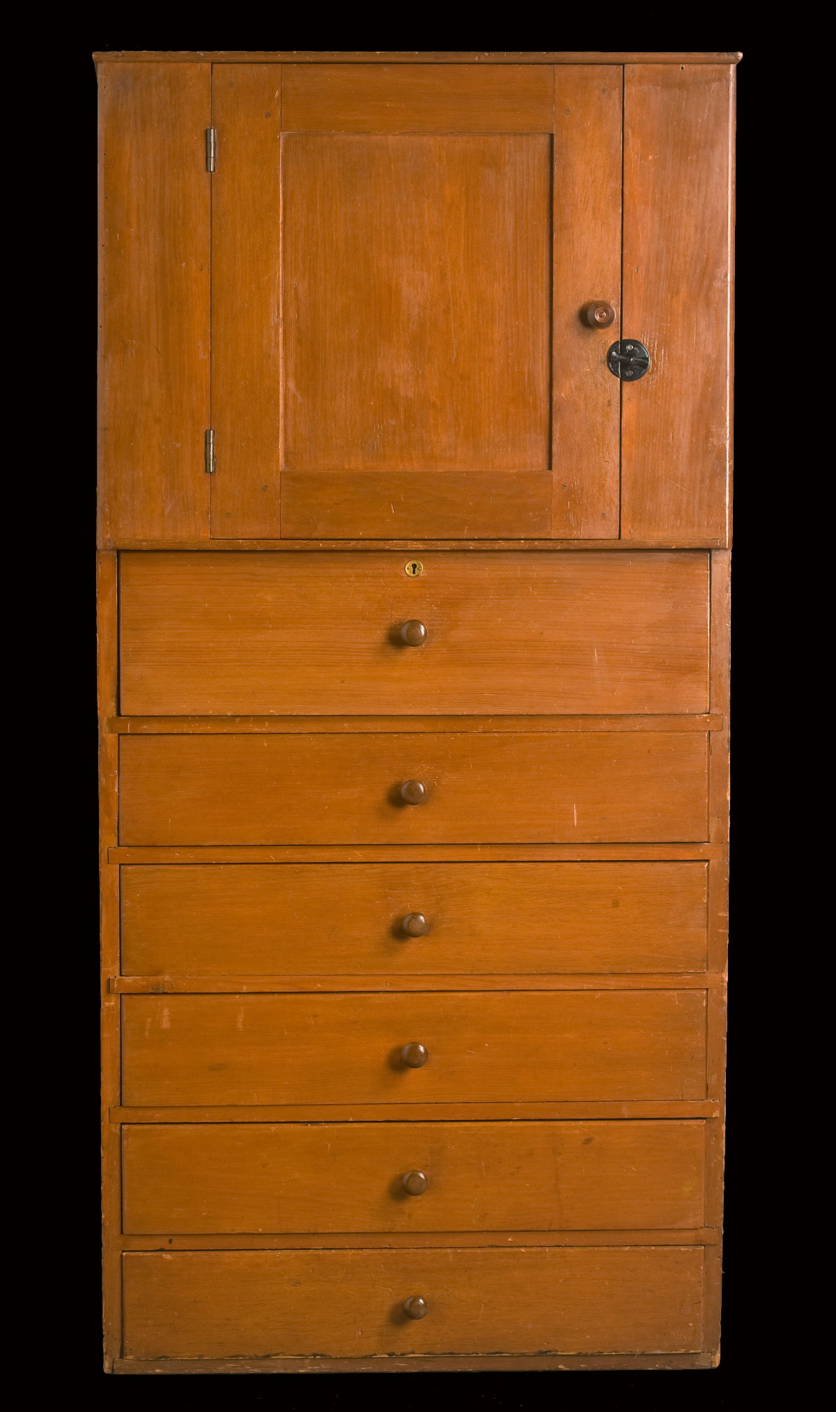 Appraisal: SHAKER CUPBOARD CHEST CHURCH FAMILY NEW LEBANON NEW YORK CIRCA