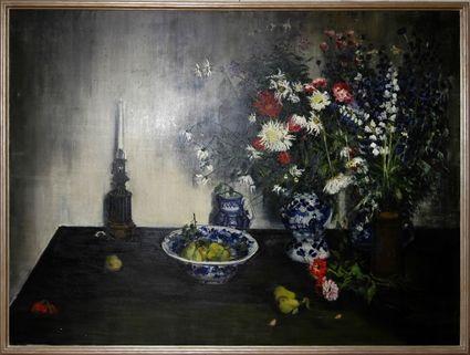 Appraisal: GASTON SEBIRE - FLORAL STILL LIFE Oil on canvas x