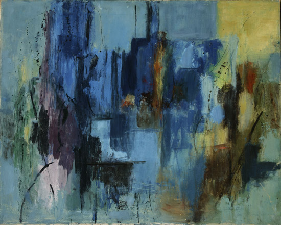 Appraisal: Alma Woodsey Thomas American - Untitled Abstraction in Blue and