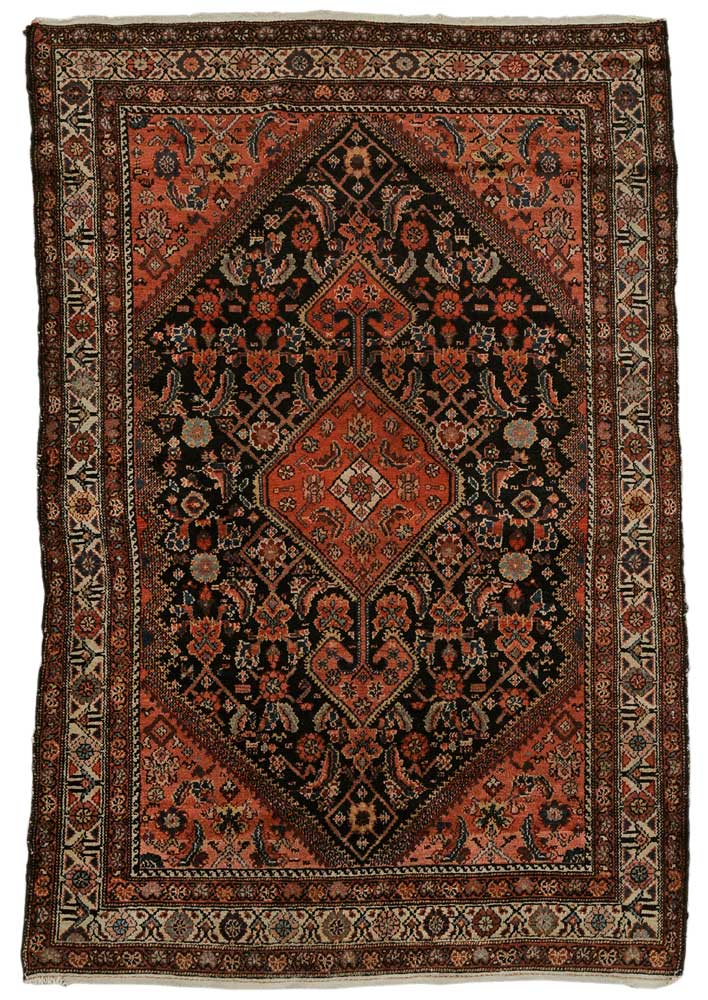 Appraisal: Hamadan Rug Persian mid th century central diamond with pendants