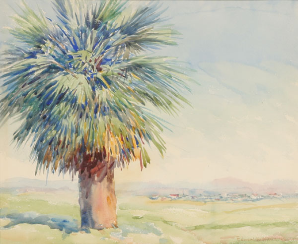 Appraisal: Edward K Williams American - Mesa and the Palm Tree