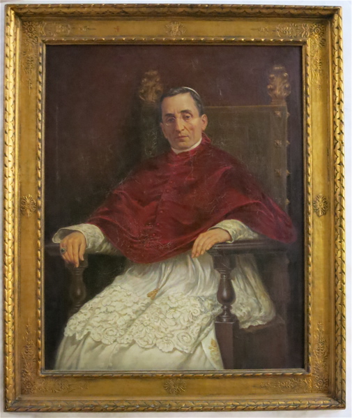 Appraisal: OIL ON CANVAS PORTRAIT OF POPE BENEDICT XV - Image