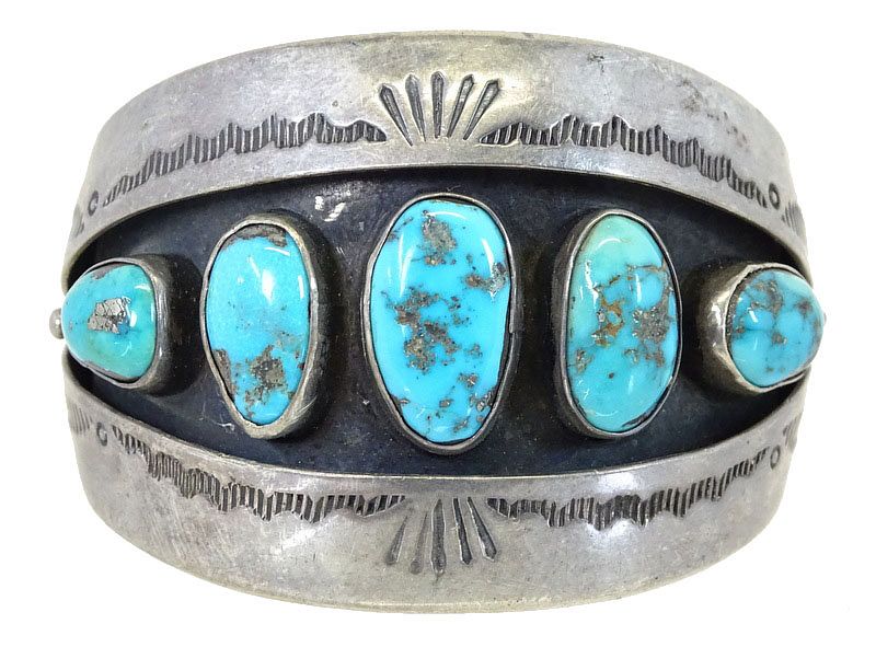 Appraisal: Navajo Turquoise Sterling Silver Cuff Navajo Turquoise Sterling Silver Cuff