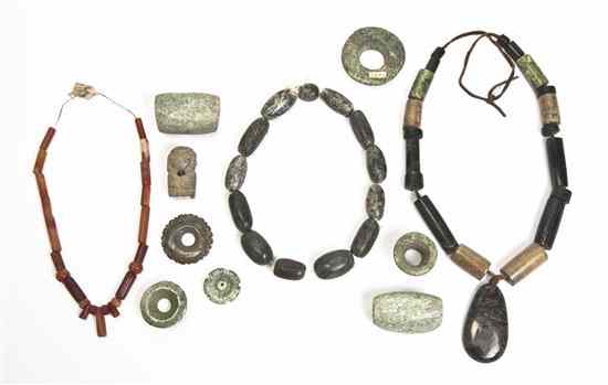 Appraisal: A Collection of Pre-Columbian Style Jewelry including jadeite and other