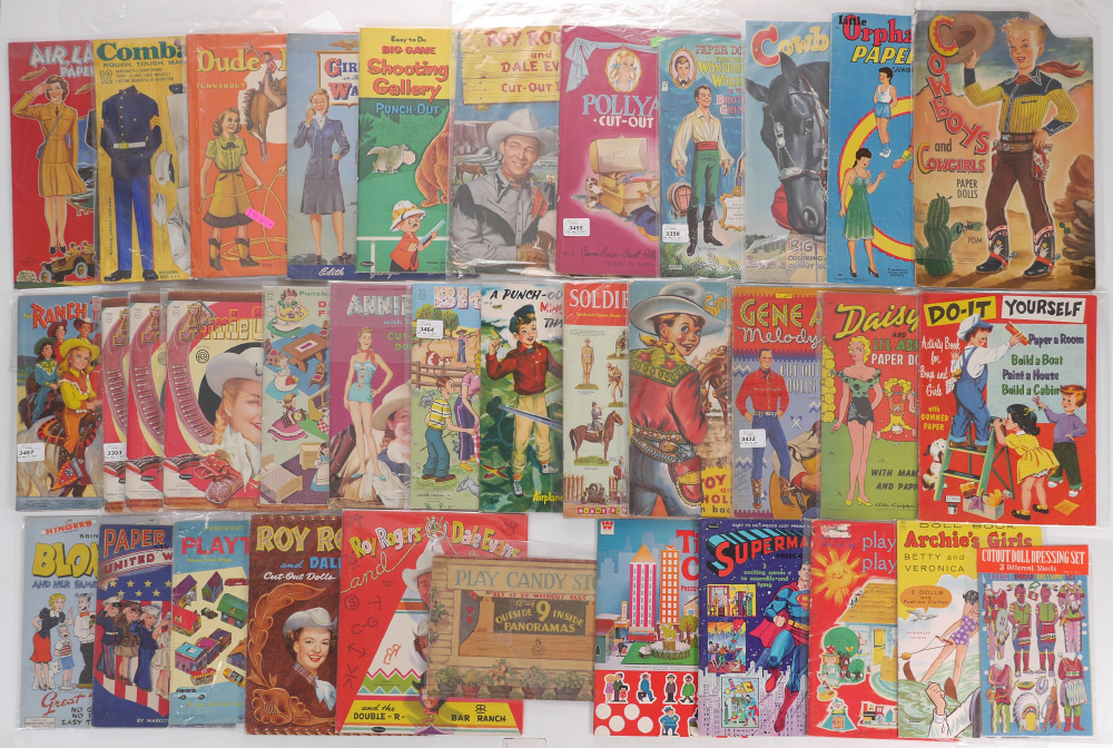 Appraisal: COLLECTION OF VINTAGE BOY THEMES PAPER DOLL BOOKS assorted paper