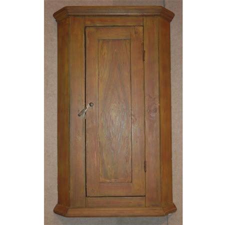 Appraisal: Provincial Pine Hanging Corner Cabinet Estimate -