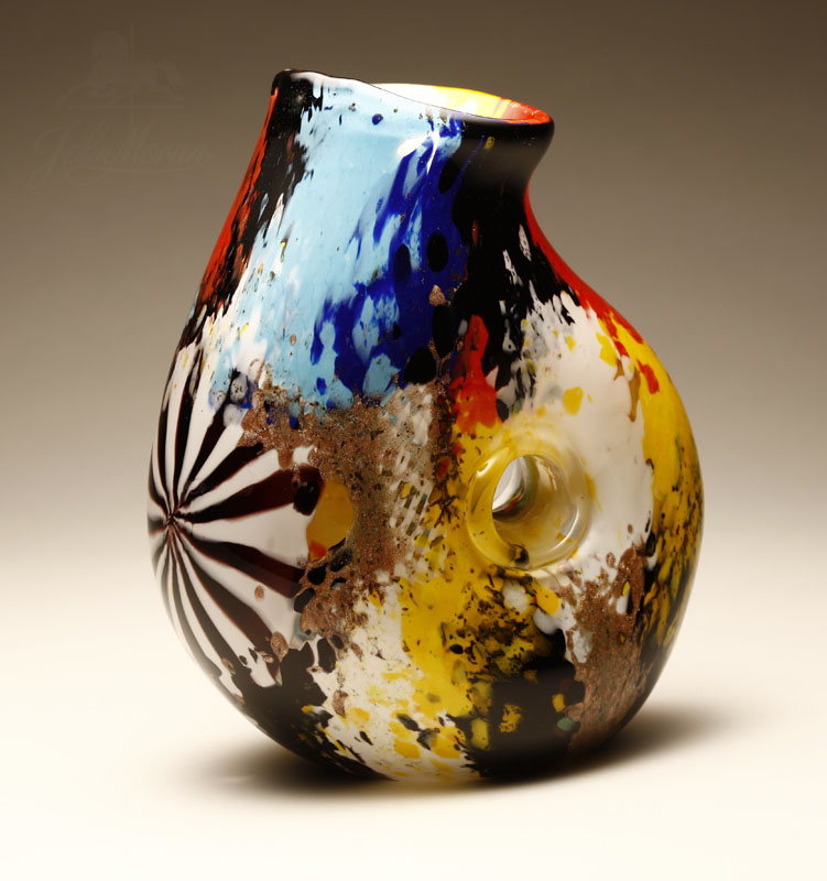 Appraisal: A Dino Martens Aureliano Toso Avventurina art glass 'Oriente' cordiform