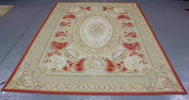 Appraisal: Aubusson Style Needlepoint Carpet From a Westport CT estate Dimensions