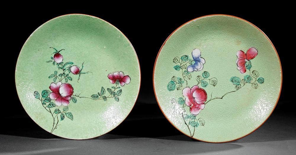 Appraisal: Group of Chinese Porcelain th c incl pair of famille