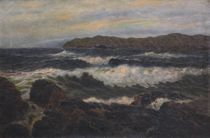 Appraisal: Unknown Artist Continental late th Century Rocky Shoreline Oil on