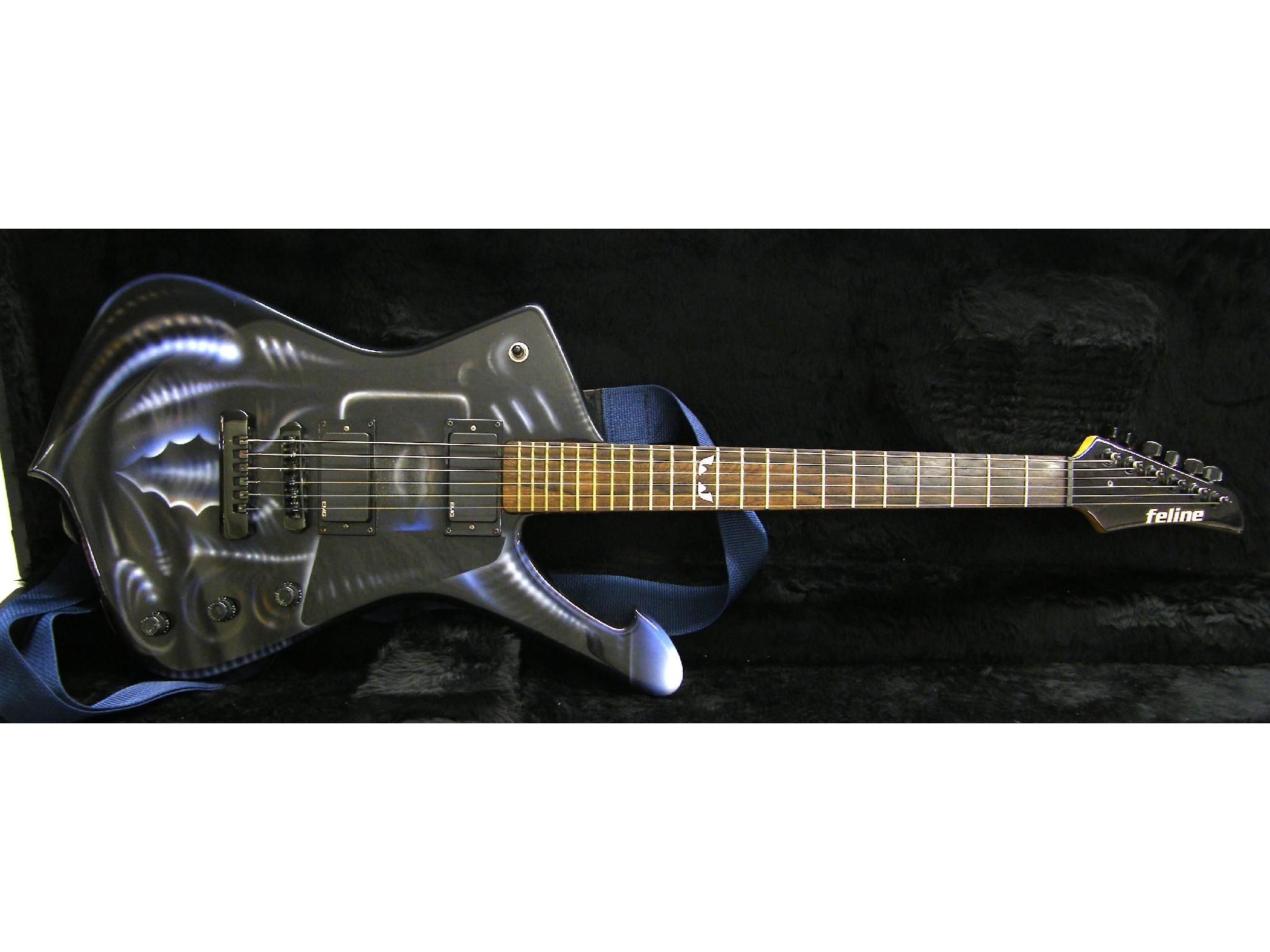 Appraisal: Feline custom Iceman style electric guitar with EMG active humbucker